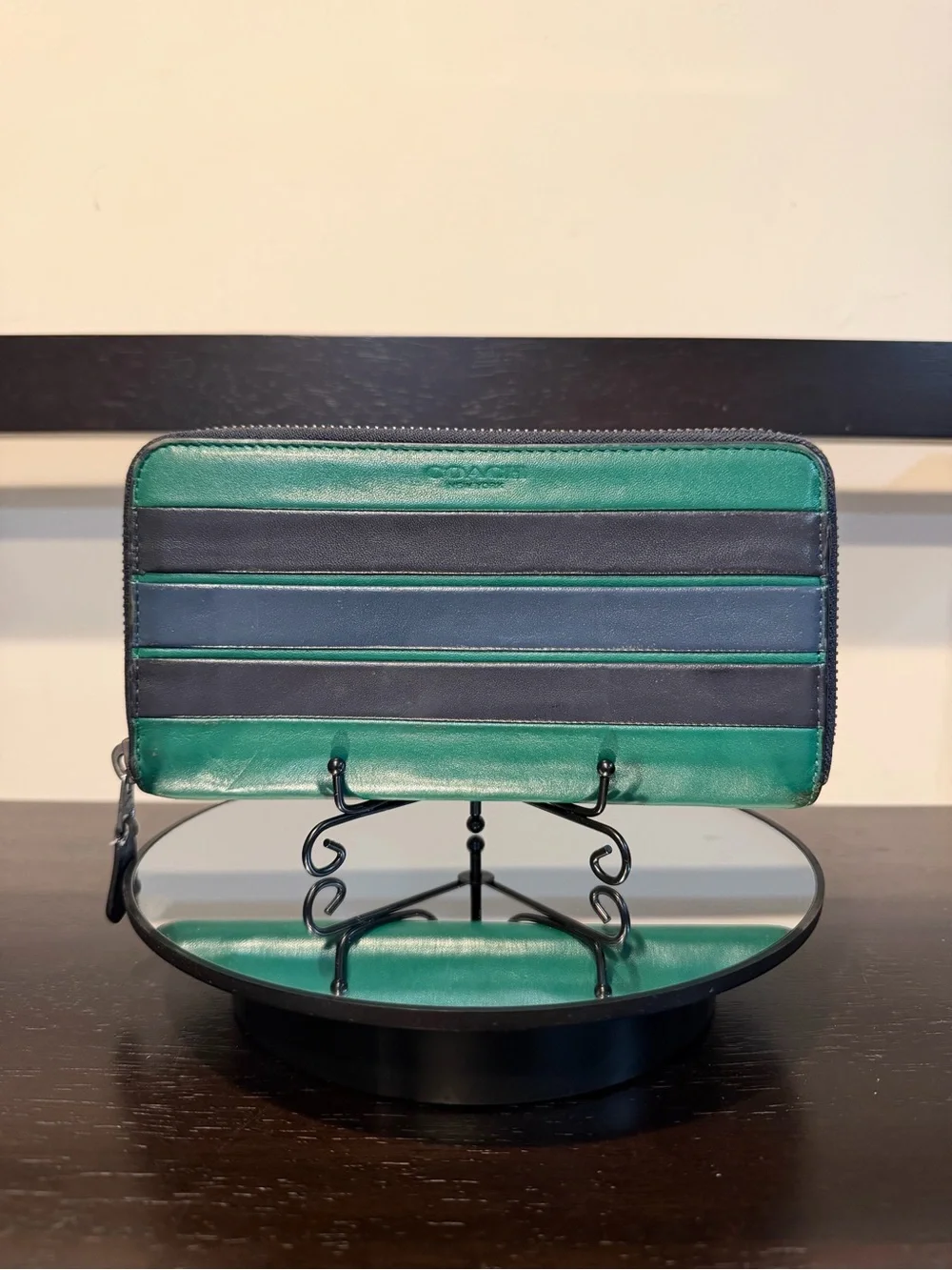 Coach Accordion Wallet With Varsity Stripe